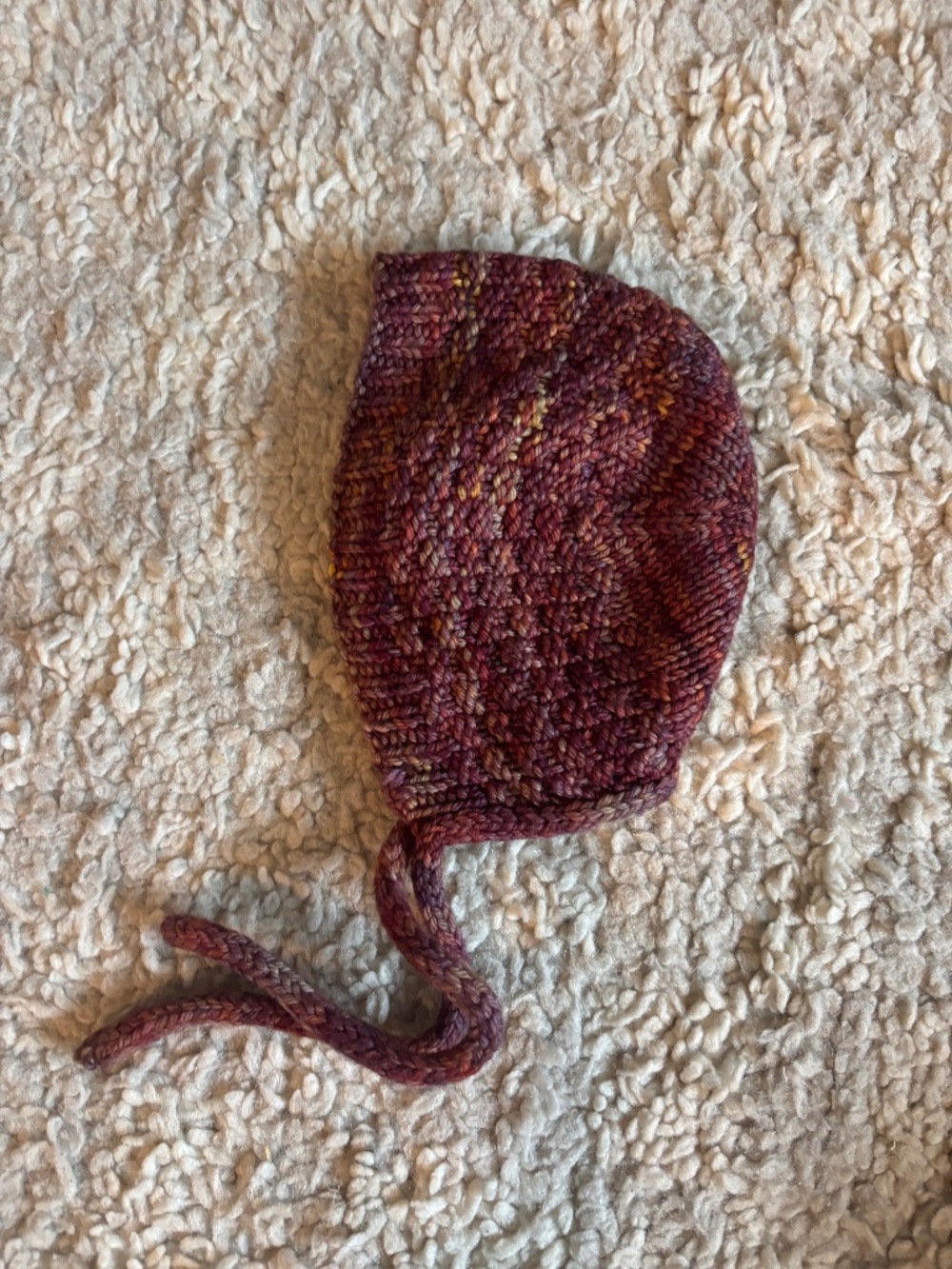 Handknit Baby Bonnet Knit Cap Toddler Hat